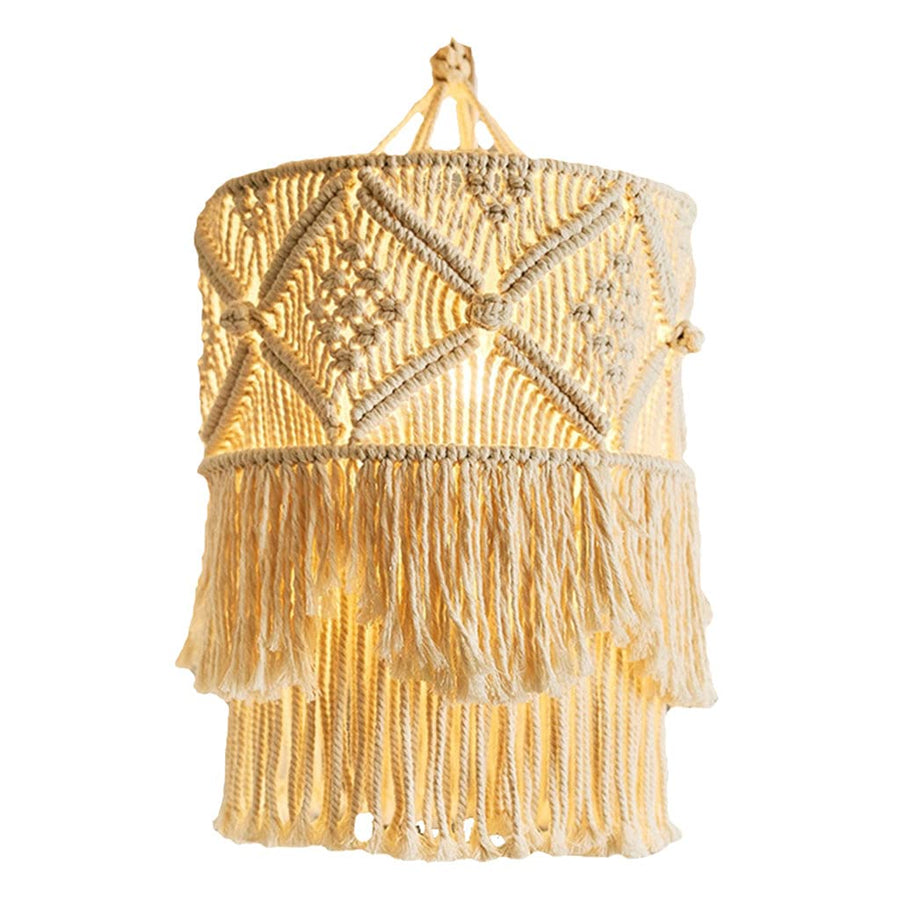 Baoblaze Vintage macramé -jourss décoratif plafond pendentif couverture gland lustres ombre pour mariage maison ornements Baoblaze Vintage macramé -jourss décoratif plafond pendentif couverture gland lustres ombre pour mariage maison ornements