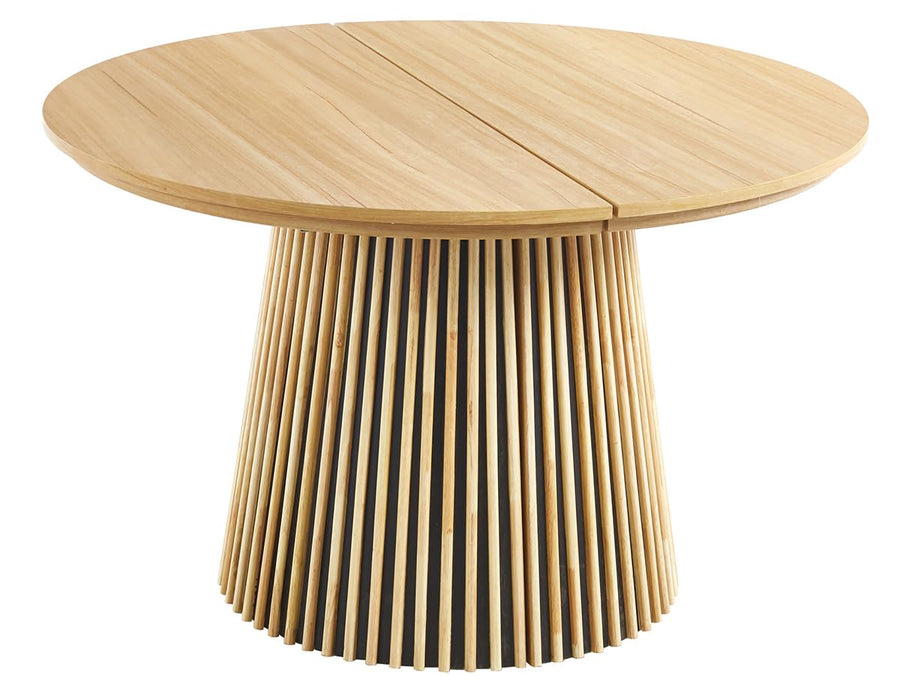 PEGANE Table à Manger Ronde Extensible en Bois Coloris chêne - diamètre 120-200 x Hauteur 75 cm