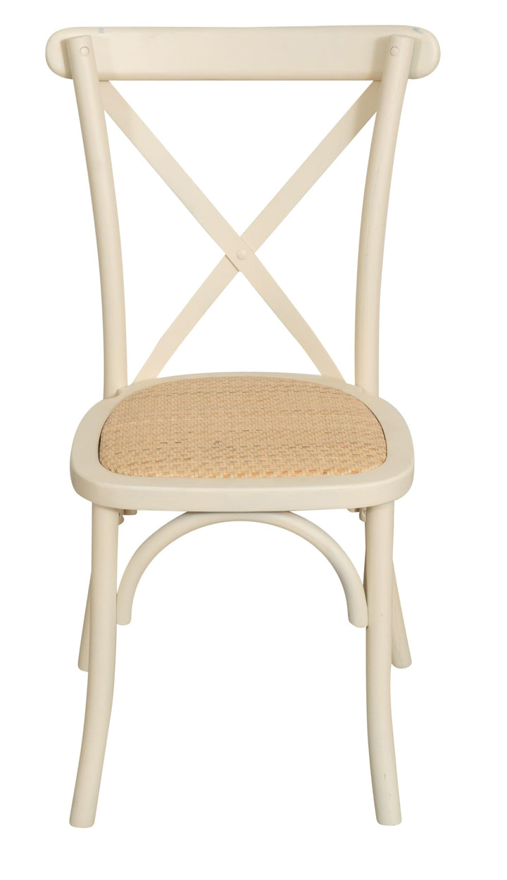 Biscottini Chaises de salle à manger bois massif 86x42x46 cm - Chaise cuisine et salon en rotin - Chaises en bois pour l Biscottini Chaises de salle à manger bois massif 86x42x46 cm - Chaise cuisine et salon en rotin - Chaises en bois pour l'extérieur et l'intérieur - Chaise en bois blanc Cross