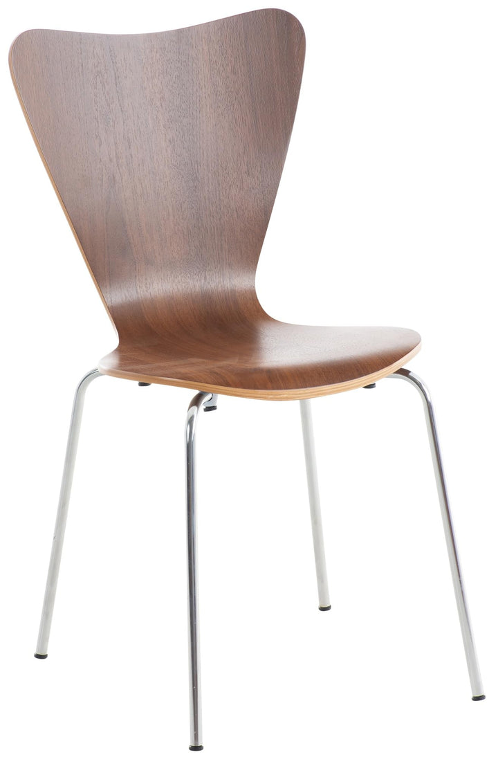 CLP Chaise Empilable Calisto en Bois - Assise Ergonomique - Chaise de Salle d CLP Chaise Empilable Calisto en Bois - Assise Ergonomique - Chaise de Salle d'Attente en Bois Chaise, Hauteur Assise 45 cm -Couleurs au Choix:, Couleur:Noyer