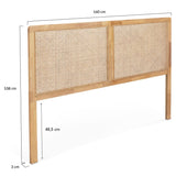 IDMarket - Tête de lit sur Pied EDHEN 160 cm cannage et Bois