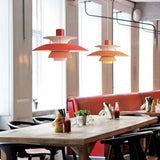 Lustre Minimaliste Moderne, Style Nordique, Suspension Danoise PH5 avec Abat-Jour Imitation OVNI, Luminaires Suspendus Au Plafond pour Chambre à Coucher Salon Salle à Manger Cuisine(50cm,White 2)