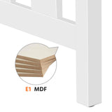 Yaheetech Bureau Informatique en Bois MDF Poste de Travail Table d'Ordinateur avec 4 Tiroirs et Étagère Amovible pour Casiers Coiffeuse Chambre Salon Bibliothèque 106 × 53 × 90 cm Blanc