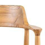 AltoBuy Vancouver - Lot de 4 Chaises en Bois de Sungai et Assise en Paille Naturelle