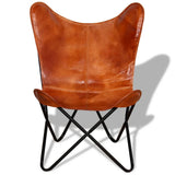 Gecheer Chaise Plastique,Fauteuil massant Chaise Papillon Marron Cuir véritable