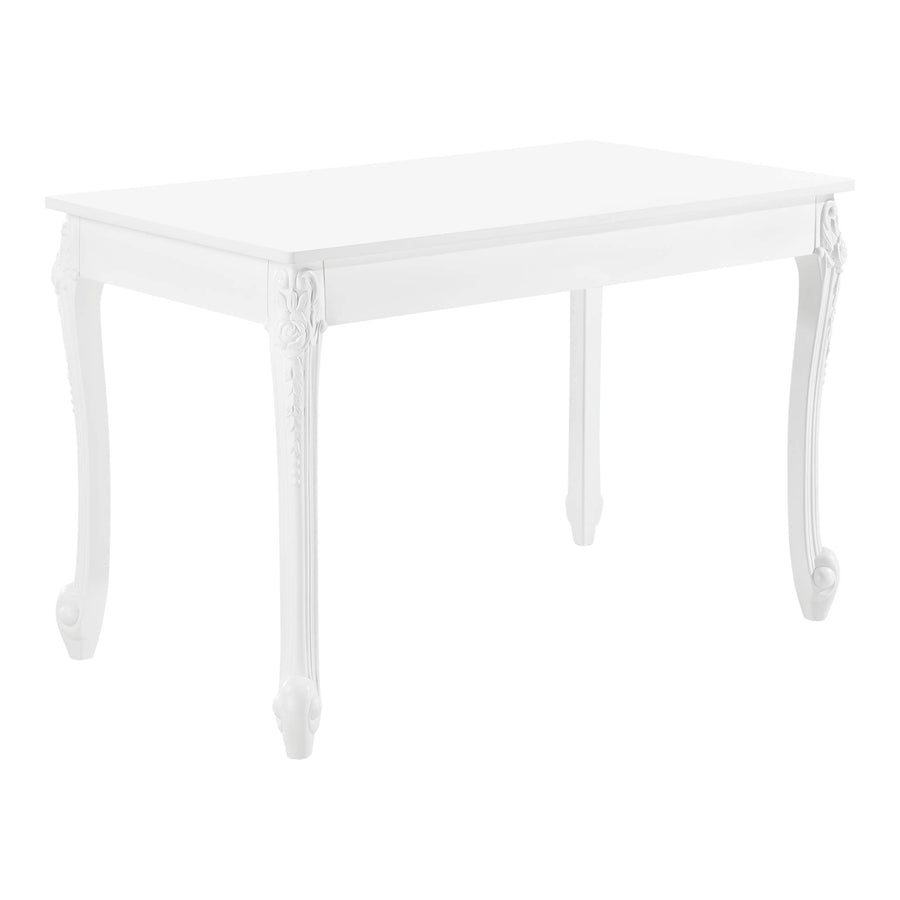 [en.casa] Table de Salle à Manger Rectangulaire Design Élégant pour 4 Personnes MDF Plastique 116 x 66 x 76 cm Blanc