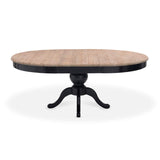 INTENSE DECO Table Ronde Extensible en Bois Massif SIDONIE Noir