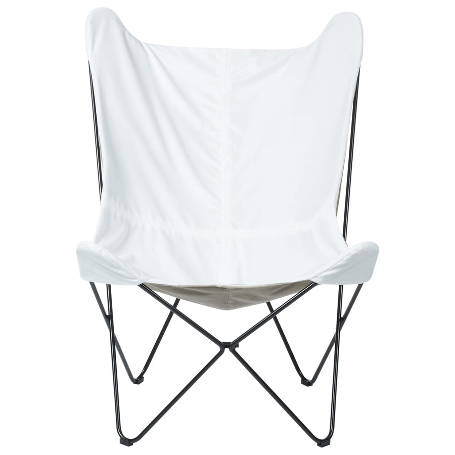 Fauteui Design Papillon avec Pieds en Épingle en Métal et Velours Blanc Nybro Fauteui Design Papillon avec Pieds en Épingle en Métal et Velours Blanc Nybro