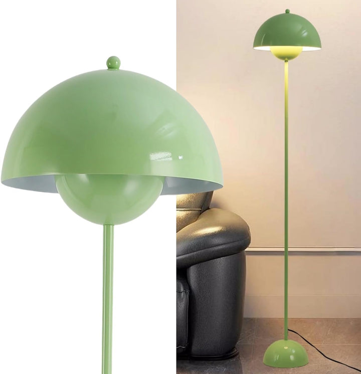 Alpinaluz Lampadaire Vert en Acier avec Abat-jour Bombé – Design Scandinave Rétro – Éclairage Indirect vers le Bas – Douille E27 – Interrupteur au Pied – Pour Salon ou Chambre Alpinaluz Lampadaire Vert en Acier avec Abat-jour Bombé – Design Scandinave Rétro – Éclairage Indirect vers le Bas – Douille E27 – Interrupteur au Pied – Pour Salon ou Chambre