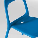 Oviala Chaise en Plastique de Jardin Bleu