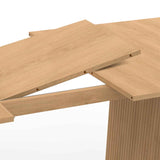 IDMarket - Table à Manger Extensible Rectangle Juliette 6-10 Personnes Pieds Lattes tasseau Bois Coloris chêne 160-200cm
