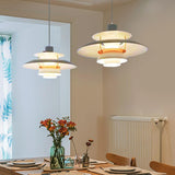 Lustre Minimaliste Moderne, Style Nordique, Suspension Danoise PH5 avec Abat-Jour Imitation OVNI, Luminaires Suspendus Au Plafond pour Chambre à Coucher Salon Salle à Manger Cuisine(50cm,White 2)