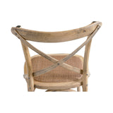 Biscottini Chaises de salle à manger en bois fabriquées en Italie avec assise en rotin 86 x 46 x 42 cm