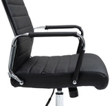 CLP Chaise de Bureau Ergonomique Kolumbus en Cuir véritable, réglable en Hauteur en continu, Charge maximale 150 kg, Couleur:Noir