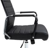 CLP Chaise De Bureau Kolumbus en Véritable Cuir I Fauteuil De Bureau Réglable en Hauteur Pivotant Piètement Mécanisme A Bascule Intégré, Couleur:Noir