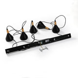 Lindby Suspension Arina à intensité variable (Moderne) en Noir Métal e. a. pour Salon & Salle manger (à 5 lampes, E14), Luminaire, Lampe Plafond, Luminaire Plafonnier, Suspendue