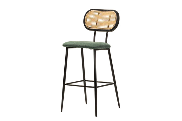 Adda Home Tabouret de Bar en Polyester Vert 45 x 56 x 109 cm