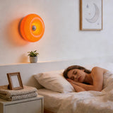 Générique Appliques murales - Appliques murales à piles, Lampe donut orange | Table d'art moderne du milieu du siècle et déco murale pour un chevet, décoration de chambre esthétique et cool et funky