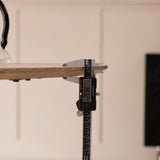 BenyLed Table de Salle à Manger Ronde de 120 cm pour 4-6 Personnes, Table de Cuisine Fermière avec Base Cylindrique, Plateau en MDF et Socle à Lattes en Bois (Grain de Bois Clair)