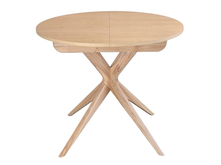 Ragaba Ronde Extensible Table à Manger 90cm Bois Jubi Frêne Ragaba Ronde Extensible Table à Manger 90cm Bois Jubi Frêne
