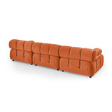 Mobilier-Deco MAYLIS - Canapé 3 Places modulable Velours Orange