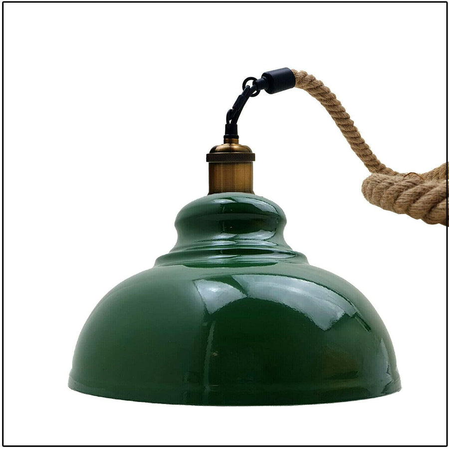 LEDSone Suspension vintage en métal pour plafond industriel - Chanvre - Gouttes - Suspension - Ombre (vert) LEDSone Suspension vintage en métal pour plafond industriel - Chanvre - Gouttes - Suspension - Ombre (vert)