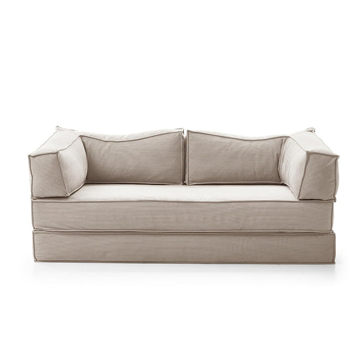 Canapé modulaire 2 places moderne et minimaliste pour salon confortable avec assise profonde et facile à assembler, blanc, 180 cm Canapé modulaire 2 places moderne et minimaliste pour salon confortable avec assise profonde et facile à assembler, blanc, 180 cm
