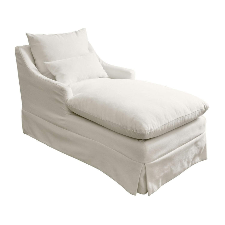 Loberon Chaise longue Téranisse, housse douce et nouée, toucher confortable, avec deux coussins décoratifs, meubles d Loberon Chaise longue Téranisse, housse douce et nouée, toucher confortable, avec deux coussins décoratifs, meubles d'assise/chaise longue, bois de pin, bois de caoutchouc, polyester, crème