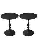Cre Cra (Lot de 2 Table d'appoint Ronde en métal - Design élégant et Moderne, Tables dappoint pour Salon, Chambre ou Patio