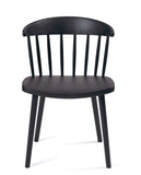 KAYELLES Lot de 2 chaises à barreaux Noires, Style rétro Western - Windsor, Large Assise, Dossier Enveloppant DIA (Noir)