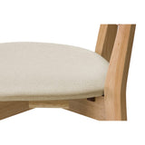 Miliboo Chaises Vintage en Bois Clair chêne et Tissu Beige (Lot de 2) Lucia