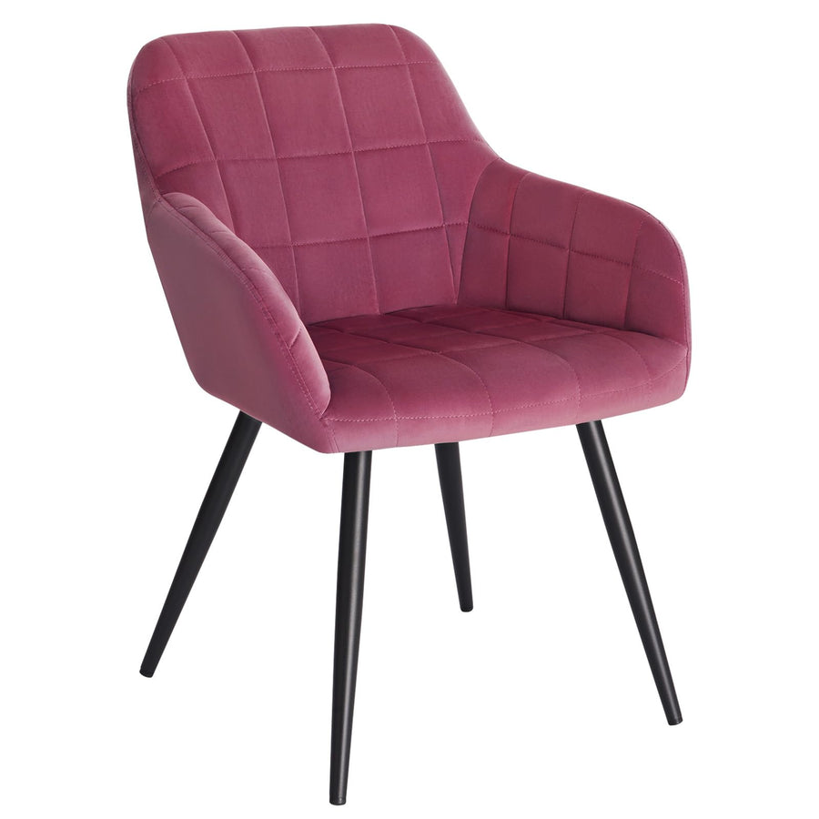 WOLTU 1 pièce Chaise de Salle à Manger Chaise de Cuisine rembourrée en Velours, Pied en métal,Bordeaux BH93bd-1
