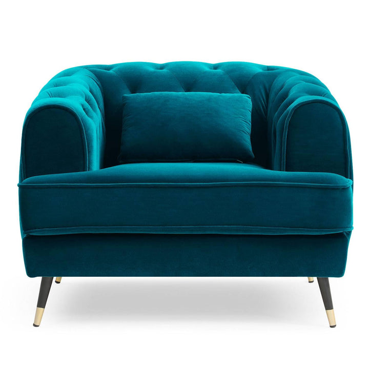 Menzzo Fauteuil GLAMS Capitonné Velours Bleu Canard – Fauteuil Design Style Boudoir Chic avec Pieds Noir & Doré – Assise Confortable Salon Moderne Élégant Menzzo Fauteuil GLAMS Capitonné Velours Bleu Canard – Fauteuil Design Style Boudoir Chic avec Pieds Noir & Doré – Assise Confortable Salon Moderne Élégant