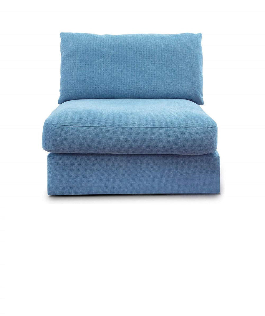 CAVADORE Fiona Canapé avec Dossier et Tissu tissé Bleu Clair 94 x 90 x 112 cm CAVADORE Fiona Canapé avec Dossier et Tissu tissé Bleu Clair 94 x 90 x 112 cm