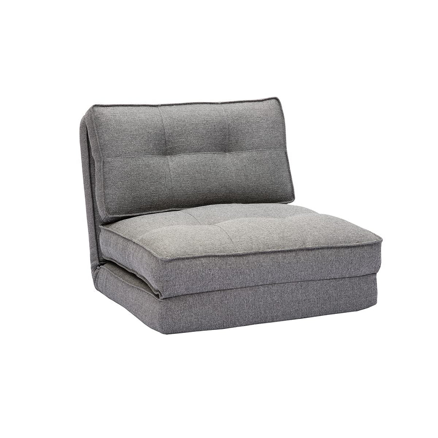 Miliboo Chauffeuse 1 Place Convertible en Tissu Gris chiné Sally Miliboo Chauffeuse 1 Place Convertible en Tissu Gris chiné Sally