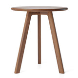 Table d'appoint Ronde en Bois de Noyer Massif Design scandinave Minimal Bouts de canapé Round Side Table Walnut