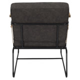 HOME DECO FACTORY - HD7163 Fauteuil Contemporain - Conçu pour Confort et Élégance - Assise Confortable - Pieds en Fer - Dimensions 63x79x73 cm - Hauteur d'Assise 43 cm - Couleur Marron