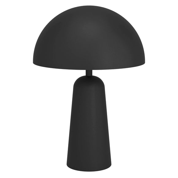 EGLO Lampe de chevet Aranzola, lampe à poser géométrique, lampe de table en métal noir et blanc, luminaire décoratif pour salon et chambre, douille E27