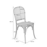sweeek - Lot de Deux chaises Vintage en Bois Marron Vieilli avec Assise et Dossier en rotin