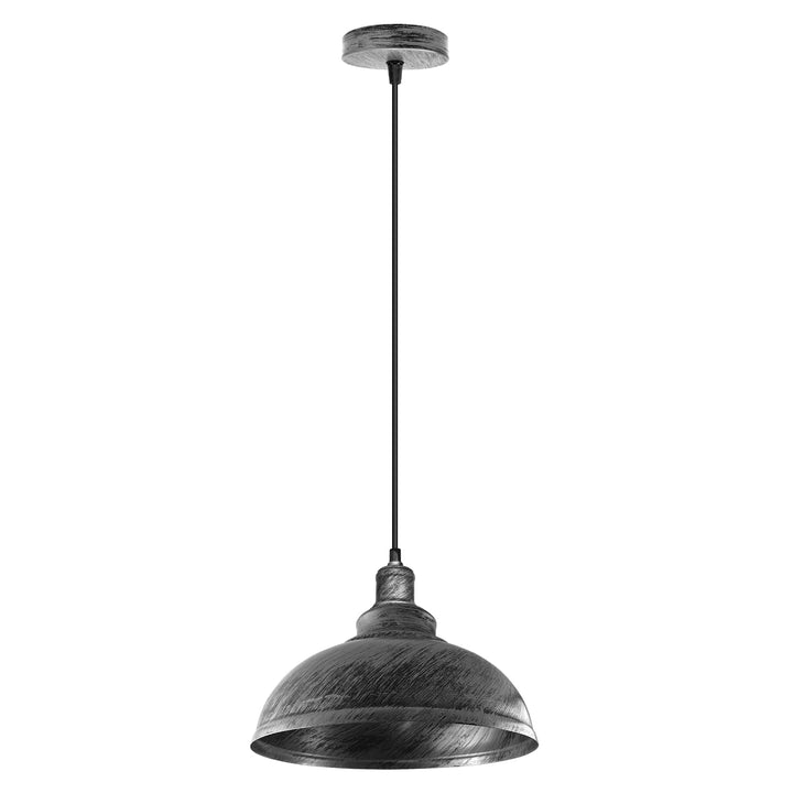 LEDSone suspensions vintage, luminaires style industriel, plafonnier vintage, éclairage intérieur, lampe cuisine salon salle à manger chambre, IP20, Ø 290mm(Argent brossé) LEDSone suspensions vintage, luminaires style industriel, plafonnier vintage, éclairage intérieur, lampe cuisine salon salle à manger chambre, IP20, Ø 290mm(Argent brossé)