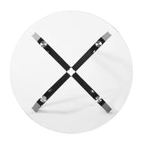 FurnitureR Table Basse, Table de Salon, Table Basse en Verre, Table Basse Ronde, Table Basse pour canapé, Chambre à Coucher, Structure en métal Solide, Noir + Transparent, 80 × 80 × 40 cm