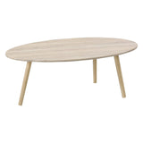 Table Basse de Style Élégant pour Salon Table avec Pieds Solides en Bois MDF revêtu PVC 110 x 60 x 40 cm Effet Chêne et Bois