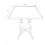 AXI Camilla Table De Bistrot Bleu - Mosaïque | Petite Table Basse, Design Carré, Carreaux en Céramique | Balcon, Terrasse Ou Balcon - Charge Max : 40 Kg / 60 X 60 X 75 Cm