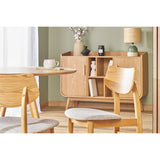 Miliboo Chaises scandinaves en Bois Clair et Tissu Gris Clair (Lot de 2) ELION