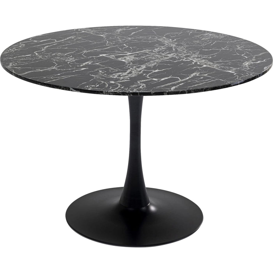 Kare Table Veneto Marbre Noir Ø110cm Consoles, Métal, 73x110x110cm