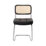 Generisch FRH0033-34 Lot de 2 chaises de salle à manger cantilever Charge maximale 130 kg (Noir)