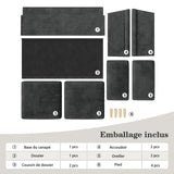 Vesgantti Canapé 2 Places en Tissu Velours Gris, 165cm Style Moderne Scandinave pour Salon, Appartement, Petit Espace, Pieds Bois Massif, 168x88x75