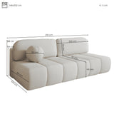 mb-moebel Canapé Confortable avec Fonction Sommeil, Revêtement Bouclé élégant, (LxHxP):210x88x104 cm - Fluffy en Bouclette (Vert foncé (Arena 12))
