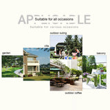 Ensemble De Bistrot 3 Pièces, Table Ronde De Jardin en Fer Forgé Et Chaises De Jardin Patio Balcon Meubles De Table en Métal pour Jardin, Arrière-Cour, Balcon,Vert