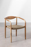 SKLUM Chaise de Jardin en Bois d'acacia et Corde tressée Mallory -